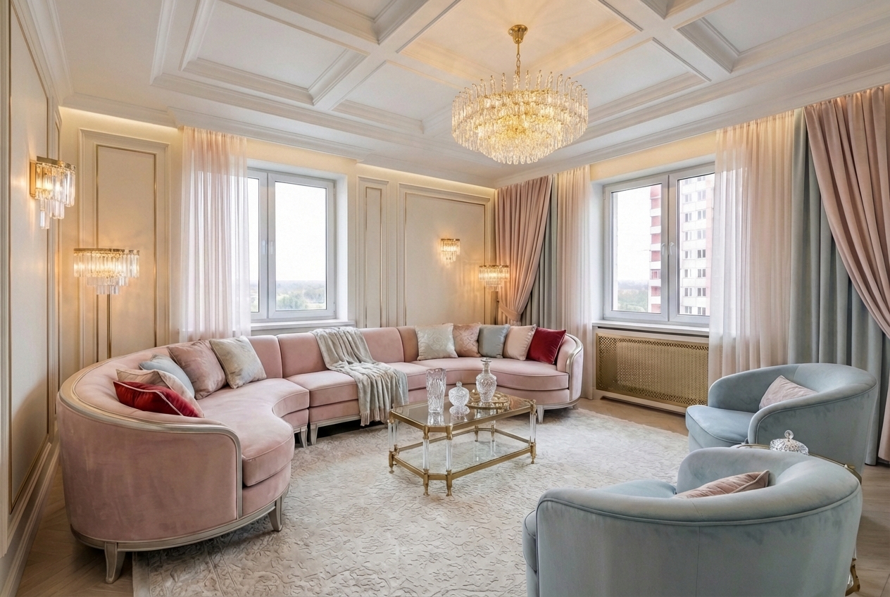 Дизайн гостиной в стиле Лофт — фото интерьера от нейросети RoomGPT