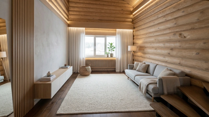 Дизайн интерьера в стиле Сканди — Гостиная от нейросети RoomGPT