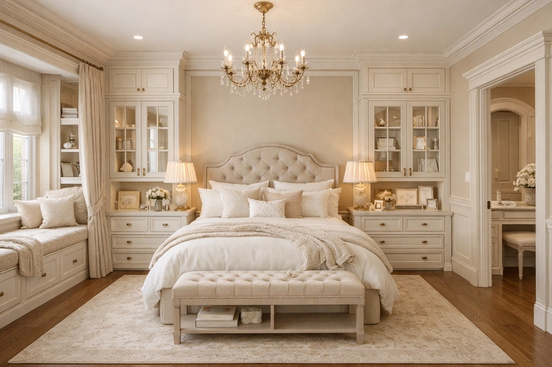 Дизайн интерьера в стиле Классика — Спальня от нейросети RoomGPT