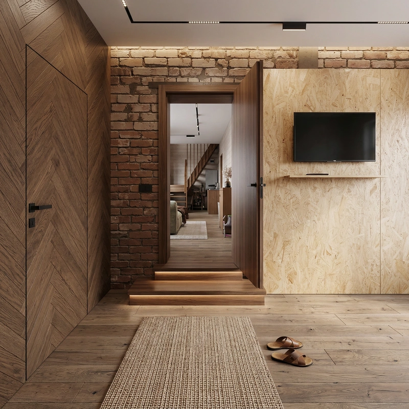 Дизайн интерьера в стиле Лофт — Прихожая от нейросети RoomGPT