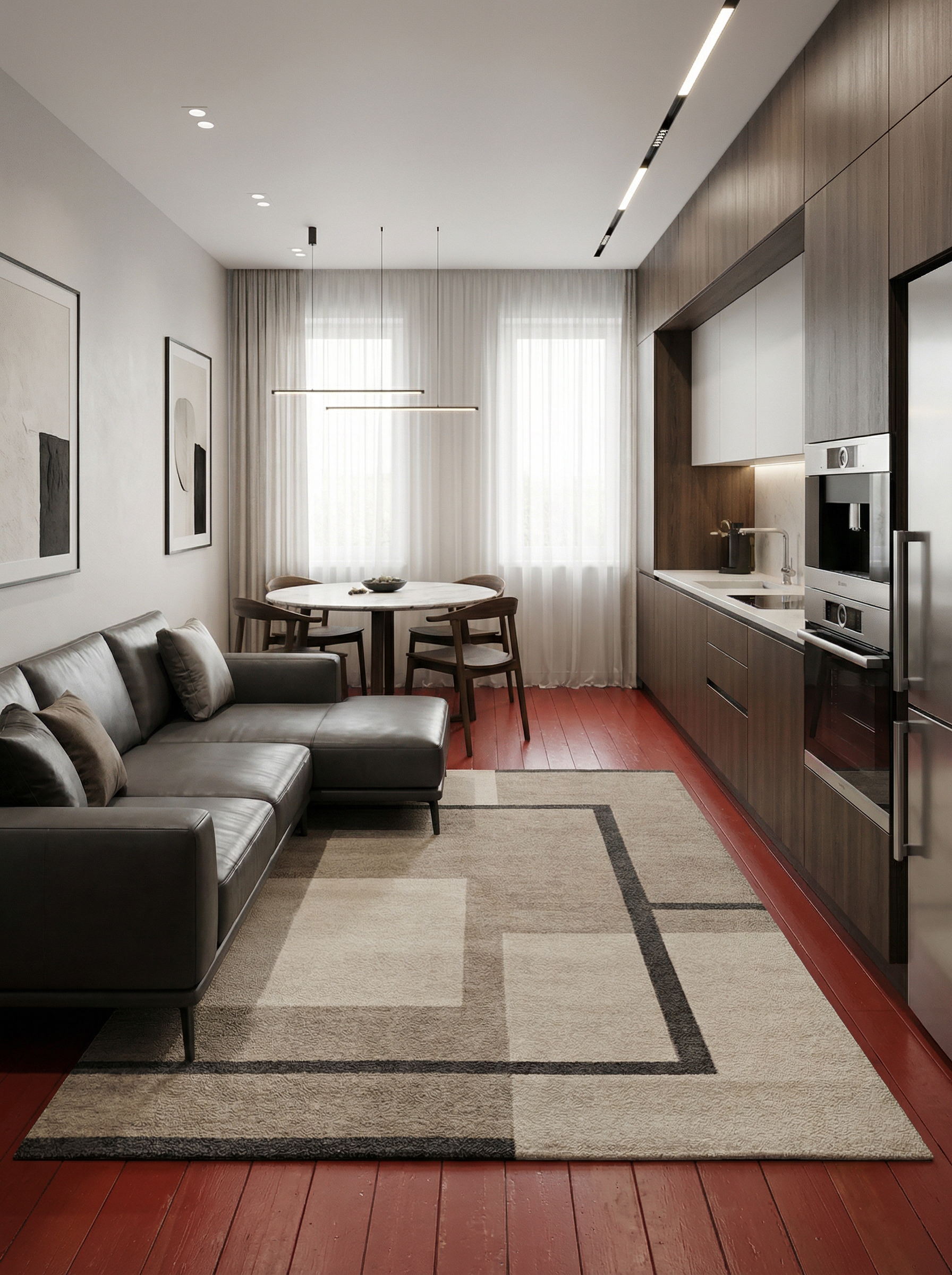 Дизайн кухни в стиле Минимализм — фото интерьера от нейросети RoomGPT