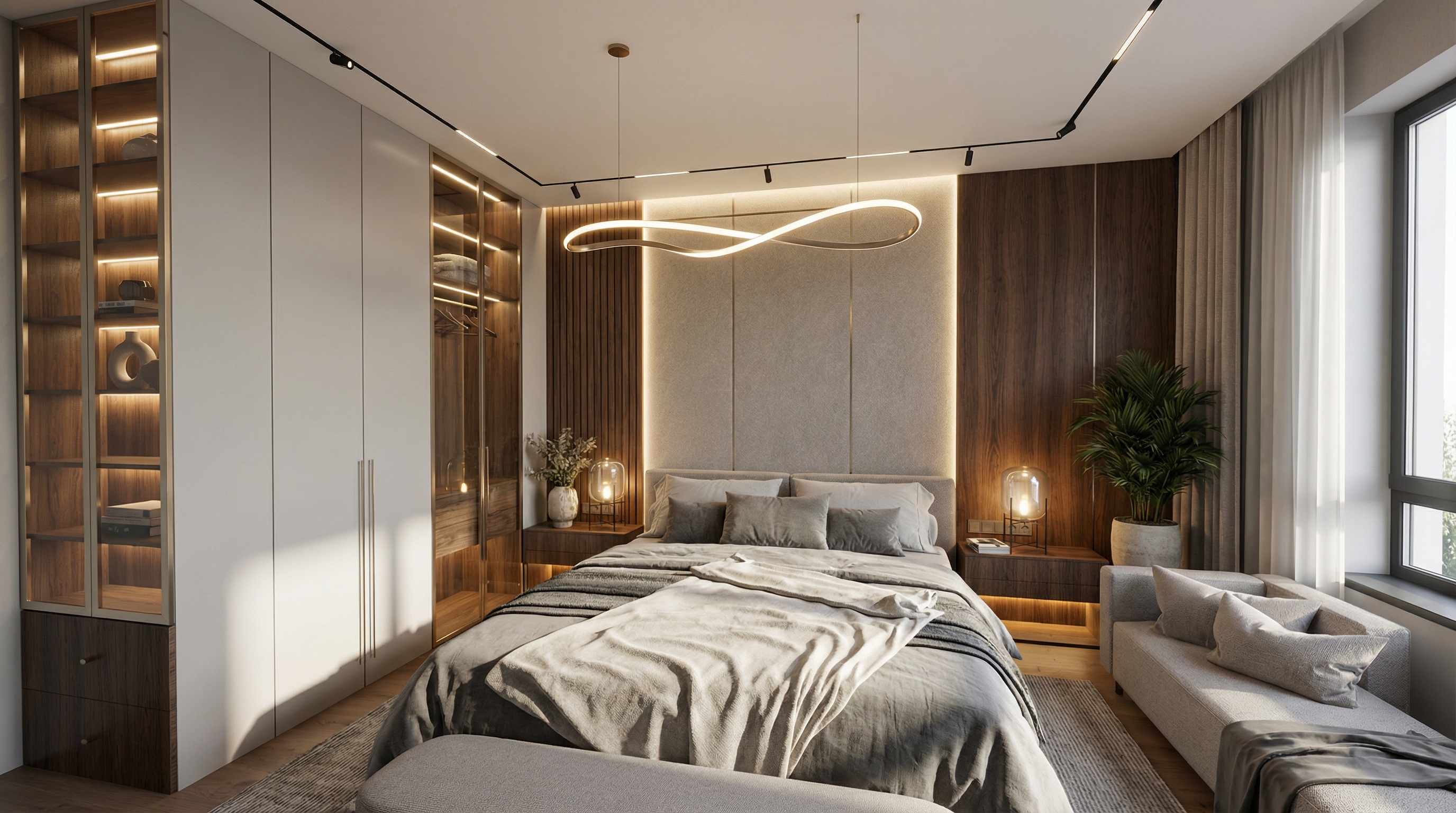 Дизайн спальни в стиле Минимализм — фото интерьера от нейросети RoomGPT