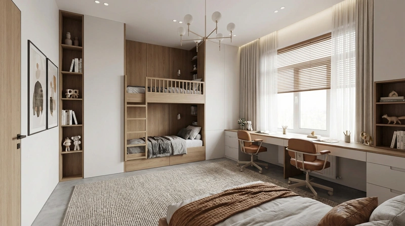 Дизайн интерьера в стиле Контемпорари — Детская от нейросети RoomGPT