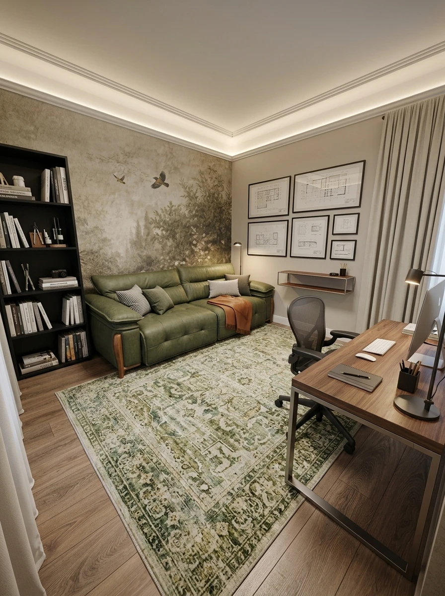 Дизайн кабинета в стиле Без стиля — фото интерьера от нейросети RoomGPT