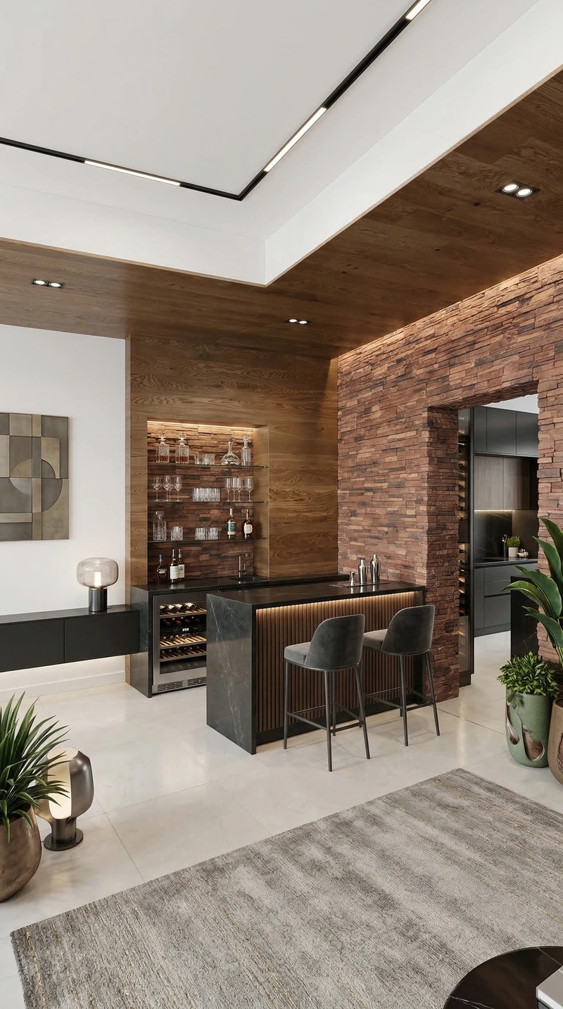 Дизайн гостиной в стиле Контемпорари — фото интерьера от нейросети RoomGPT