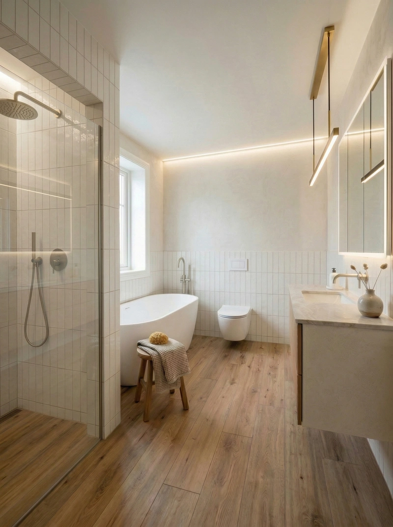 Дизайн ванной в стиле Без стиля — фото интерьера от нейросети RoomGPT