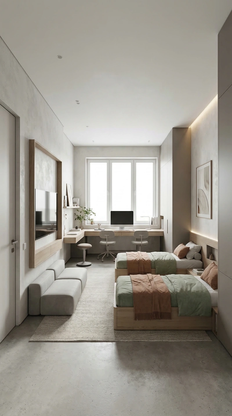 Дизайн детской в стиле Минимализм — фото интерьера от нейросети RoomGPT