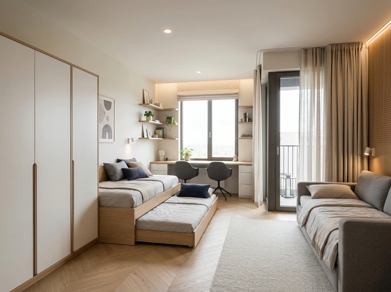 Дизайн детской в стиле Минимализм — фото интерьера от нейросети RoomGPT