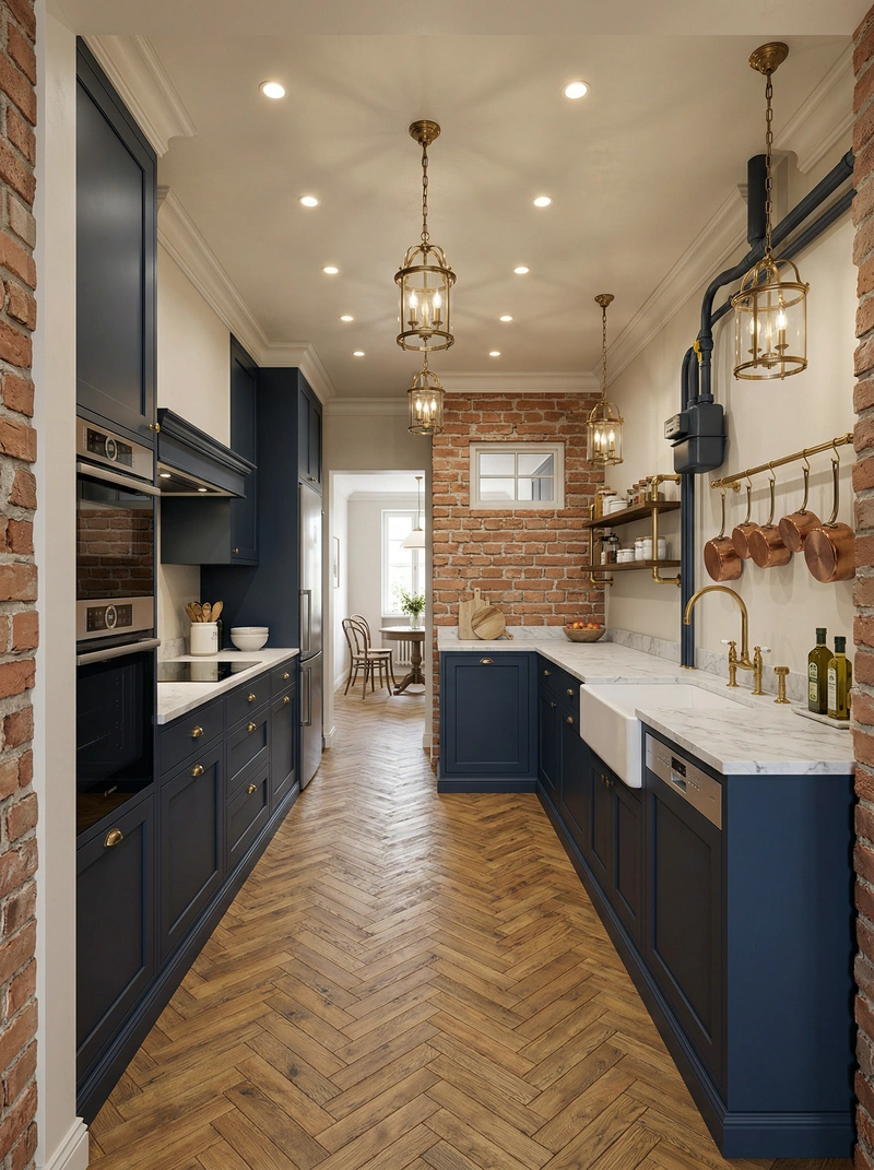 Дизайн интерьера в стиле Классика — Кухня от нейросети RoomGPT