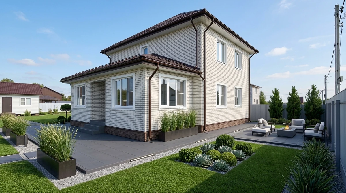 Ландшафтный дизайн в стиле Минимализм — Участок от нейросети RoomGPT