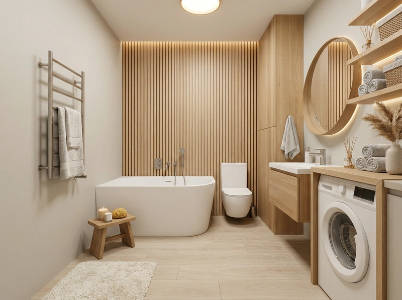 Дизайн интерьера в стиле Хюгге — Ванная от нейросети RoomGPT