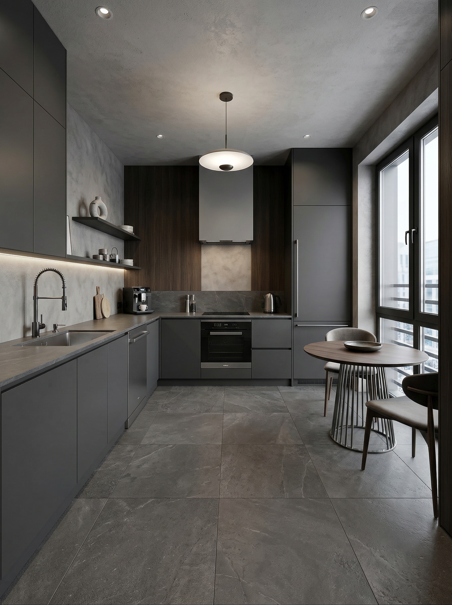 Дизайн Кухня в стиле Контемпорари от нейросети RoomGPT