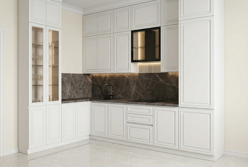 Дизайн интерьера в стиле Классика — Кухня от нейросети RoomGPT