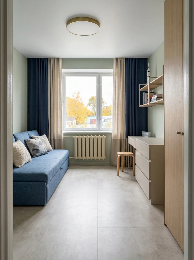 Дизайн детской в стиле Минимализм — фото интерьера от нейросети RoomGPT