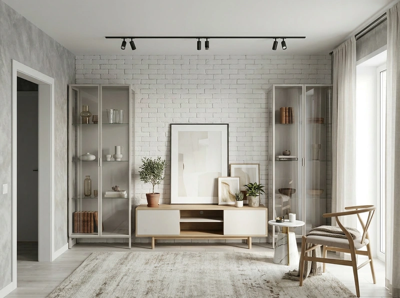 Дизайн интерьера в стиле Сканди — Гостиная от нейросети RoomGPT