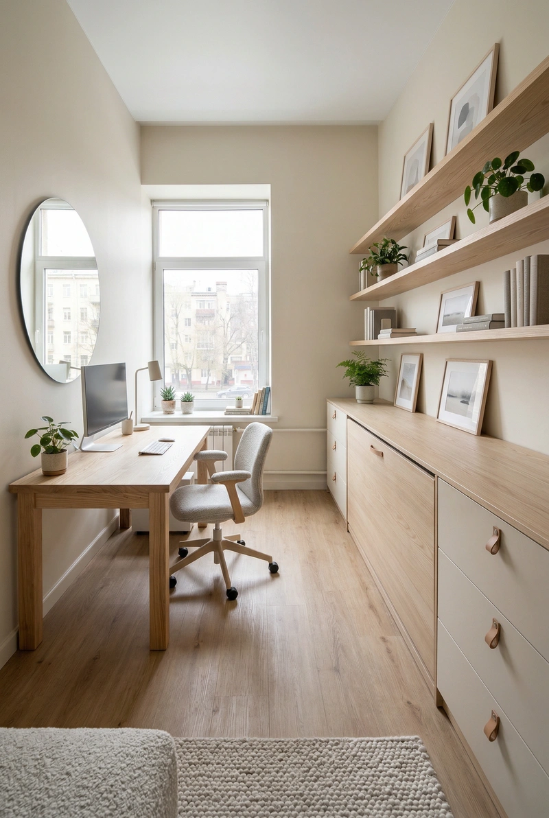 Дизайн интерьера в стиле Хюгге — Кабинет от нейросети RoomGPT