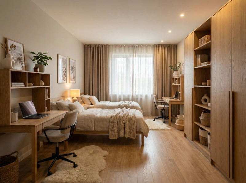 Дизайн интерьера в стиле Хюгге — Спальня от нейросети RoomGPT