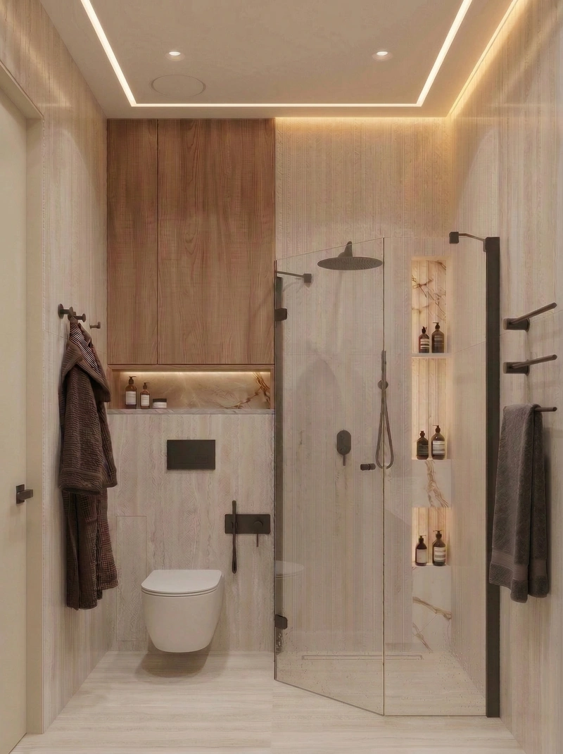 Дизайн ванной в стиле Минимализм — фото интерьера от нейросети RoomGPT