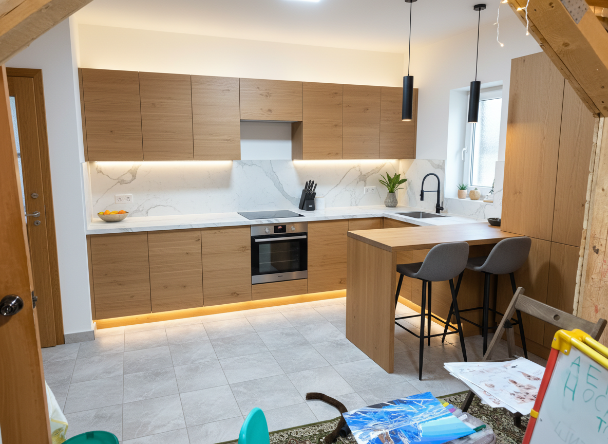 Дизайн кухни в стиле Минимализм — фото интерьера от нейросети RoomGPT