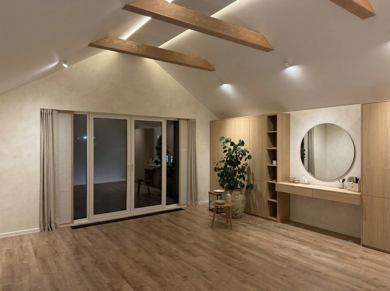 Дизайн спальни в стиле Japandi — фото интерьера от нейросети RoomGPT