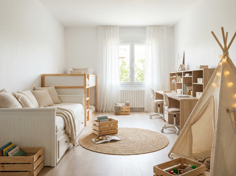 Дизайн интерьера в стиле Хюгге — Детская от нейросети RoomGPT