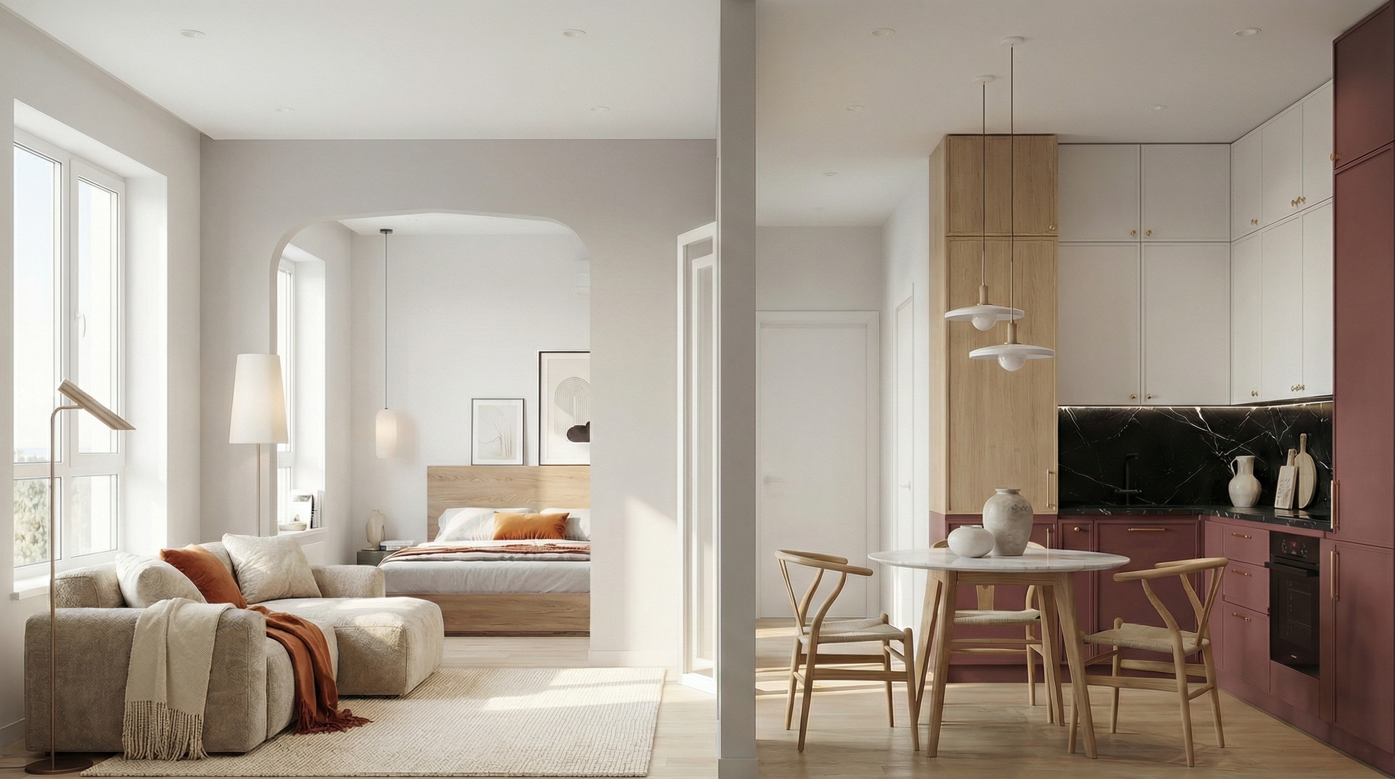 Дизайн гостиной в стиле Сканди — фото интерьера от нейросети RoomGPT