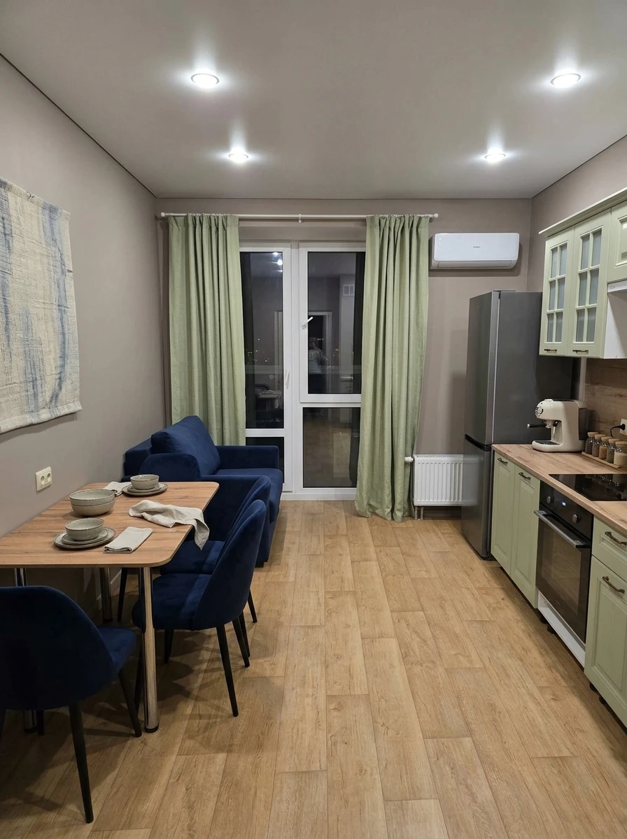 Дизайн кухни в стиле Сканди — фото интерьера от нейросети RoomGPT