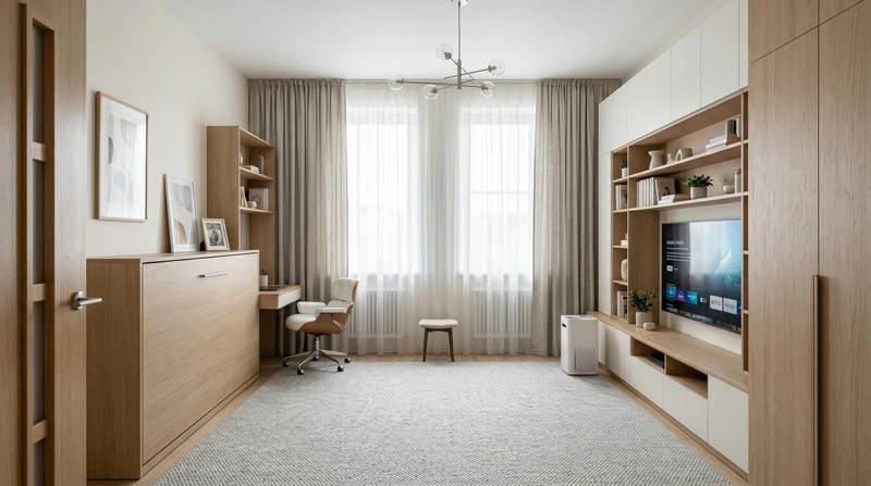 Дизайн интерьера в стиле Сканди — Гостиная от нейросети RoomGPT