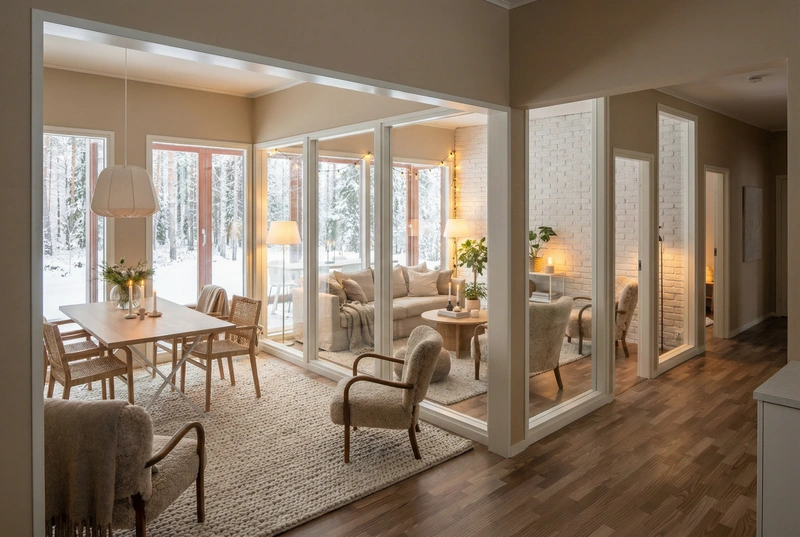 Дизайн интерьера в стиле Хюгге — Гостиная от нейросети RoomGPT