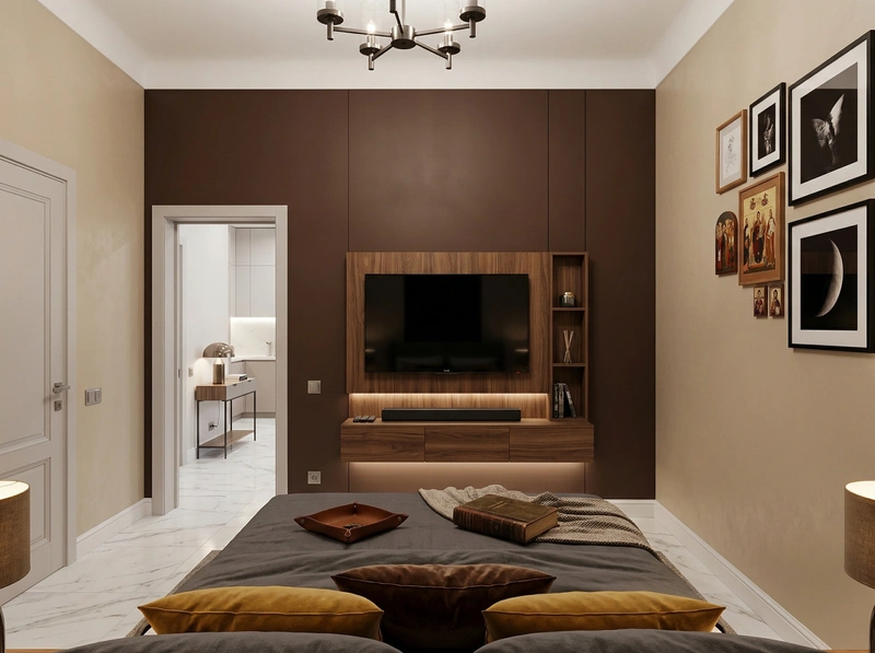 Дизайн спальни в стиле Лофт — фото интерьера от нейросети RoomGPT