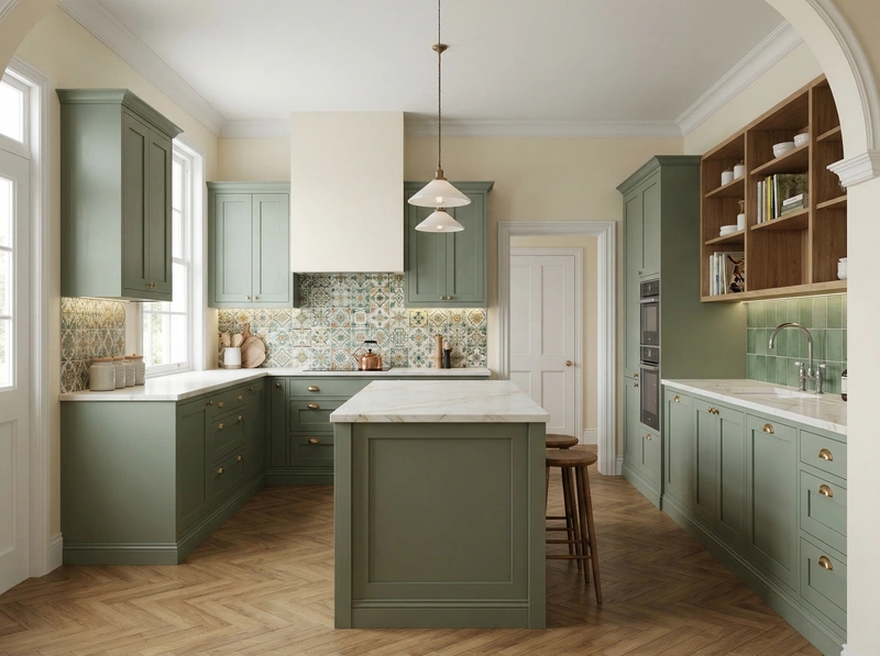 Дизайн кухни в стиле Классика — фото интерьера от нейросети RoomGPT