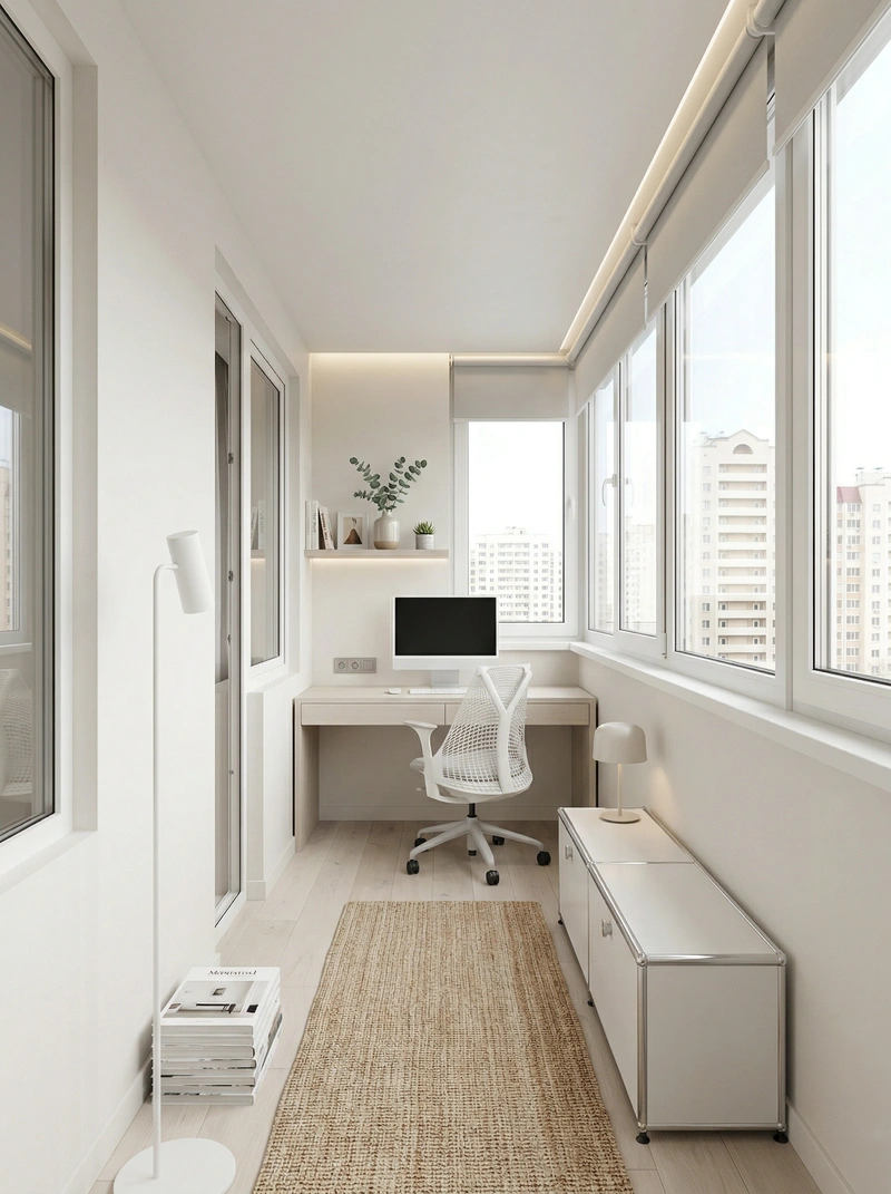 Дизайн интерьера в стиле Сканди — Кабинет от нейросети RoomGPT