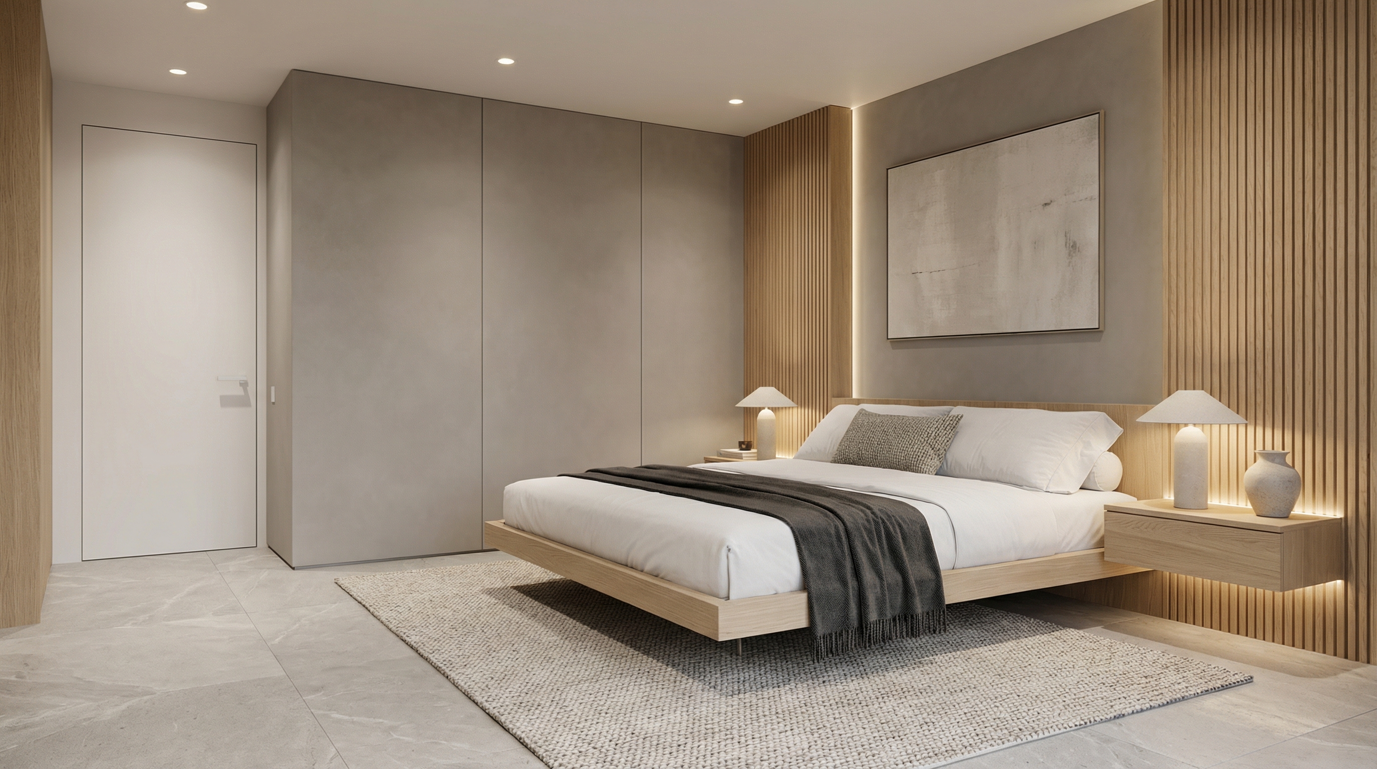 Дизайн спальни в стиле Минимализм — фото интерьера от нейросети RoomGPT