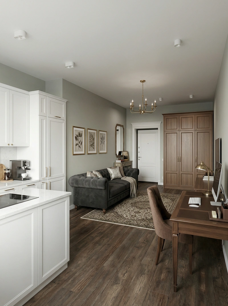 Дизайн гостиной в стиле Классика — фото интерьера от нейросети RoomGPT