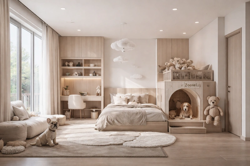 Дизайн детской в стиле Минимализм — фото интерьера от нейросети RoomGPT