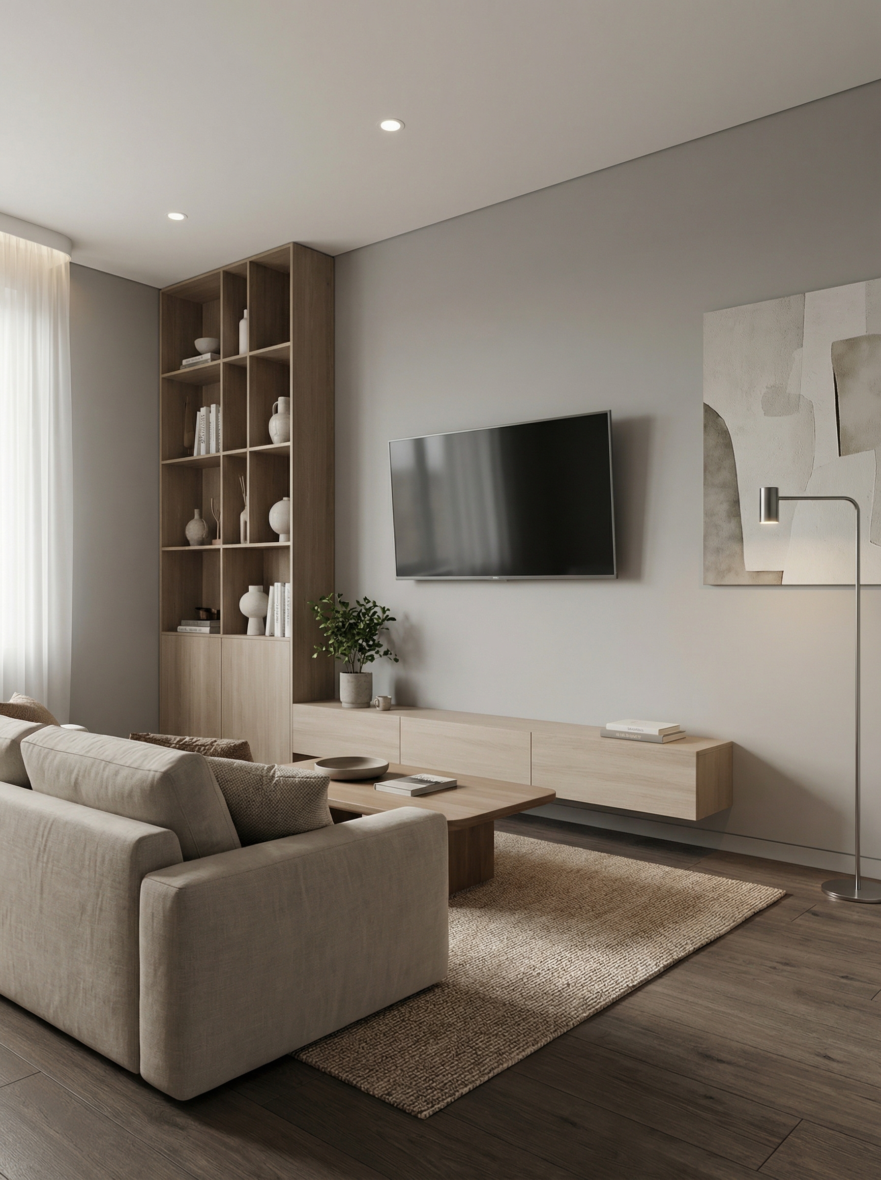 Дизайн гостиной в стиле Минимализм — фото интерьера от нейросети RoomGPT