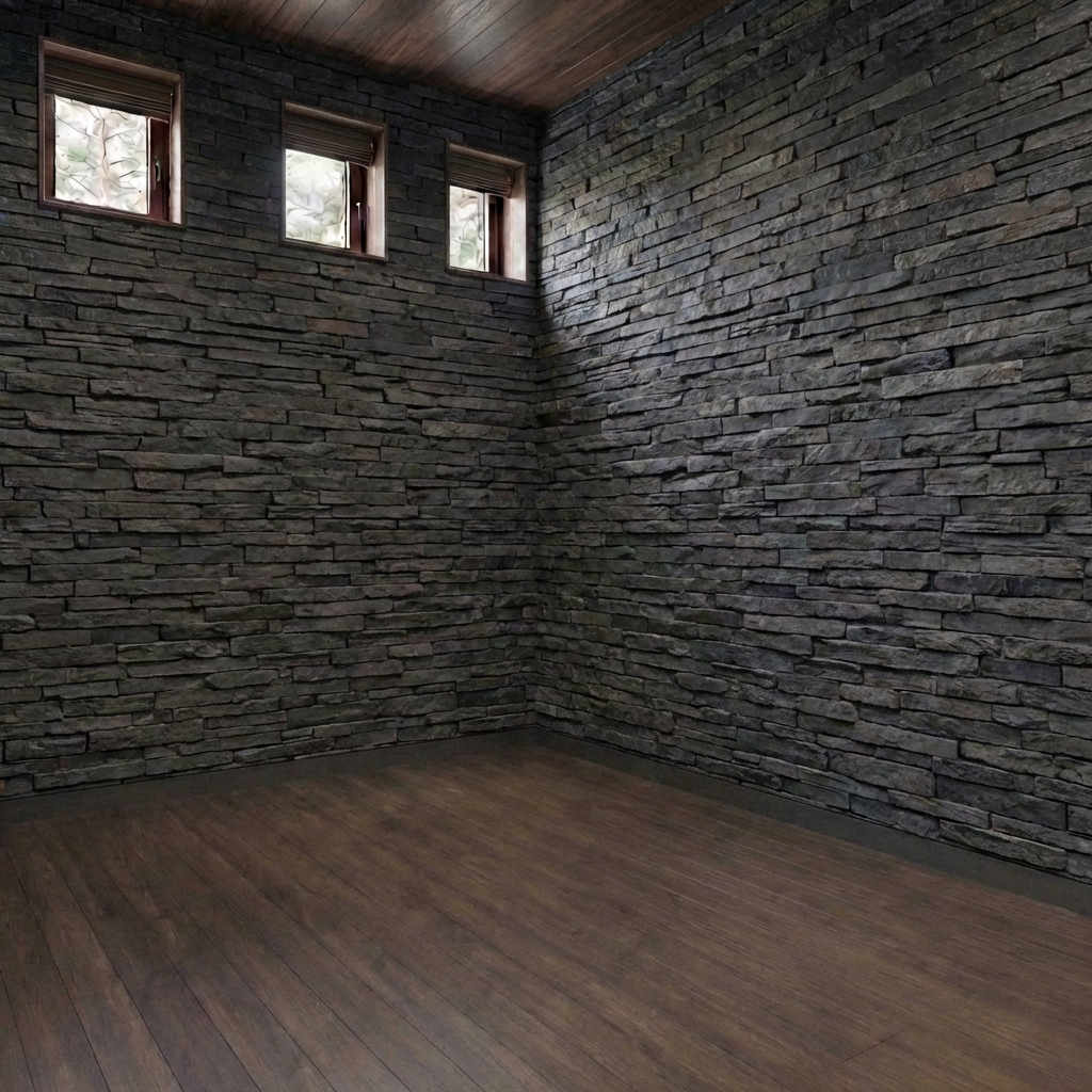 Дизайн спальни в стиле Блэктэк — фото интерьера от нейросети RoomGPT