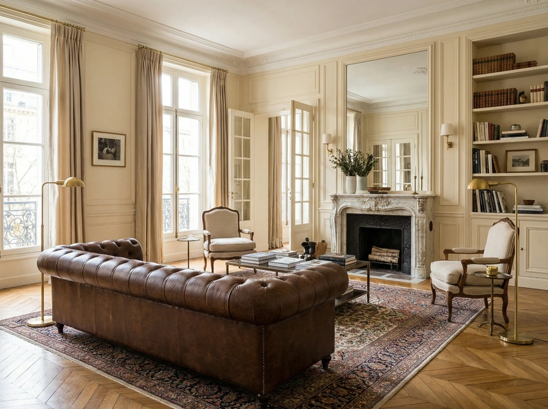 Дизайн интерьера в стиле Классика — Гостиная от нейросети RoomGPT