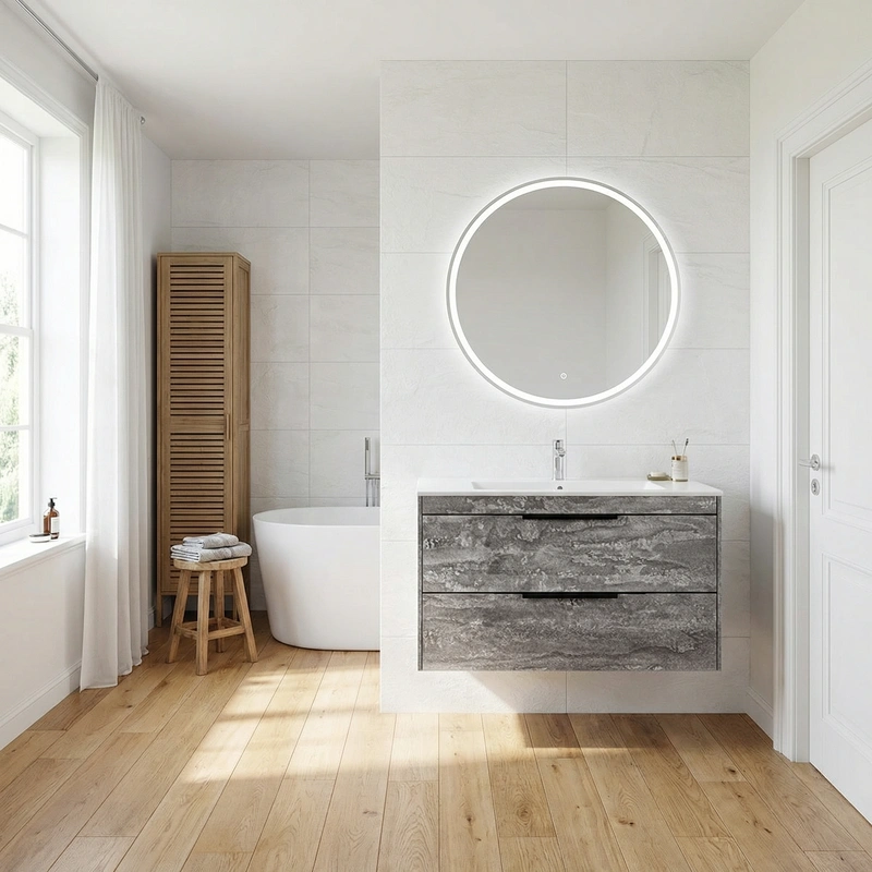 Дизайн интерьера в стиле Сканди — Ванная от нейросети RoomGPT