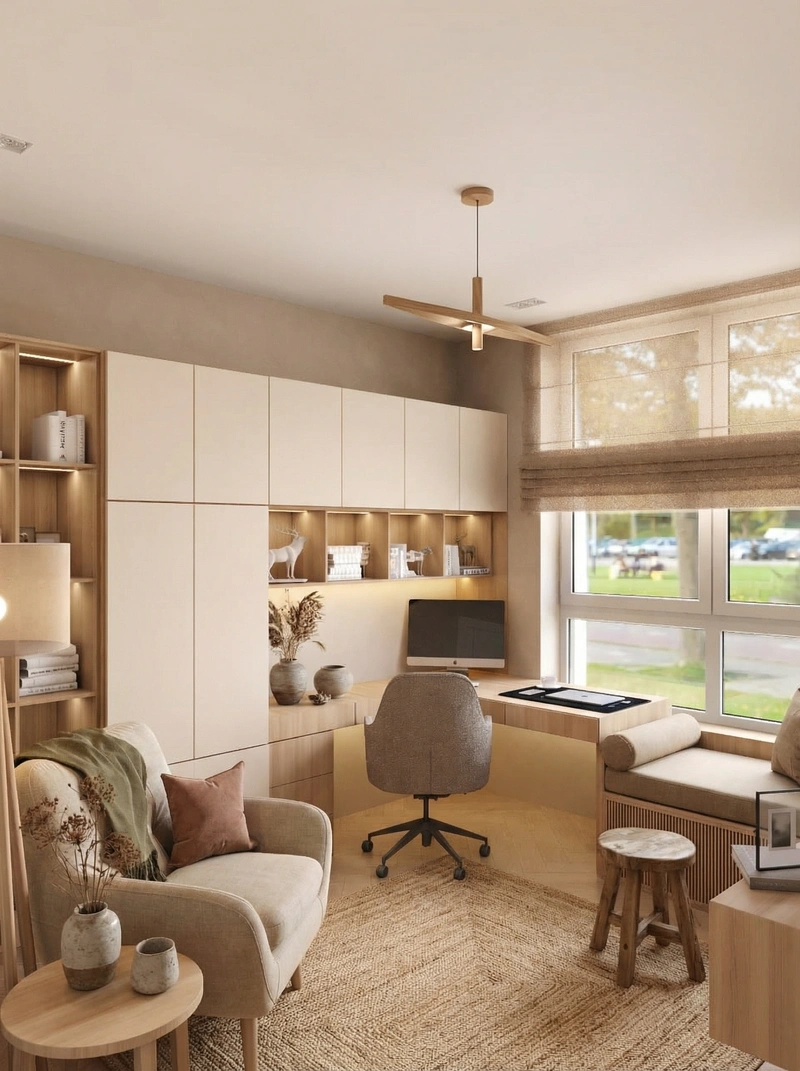 Дизайн детской в стиле Japandi — фото интерьера от нейросети RoomGPT