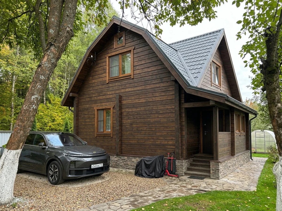 Дизайн фасада в стиле Шале — Фасад от нейросети RoomGPT