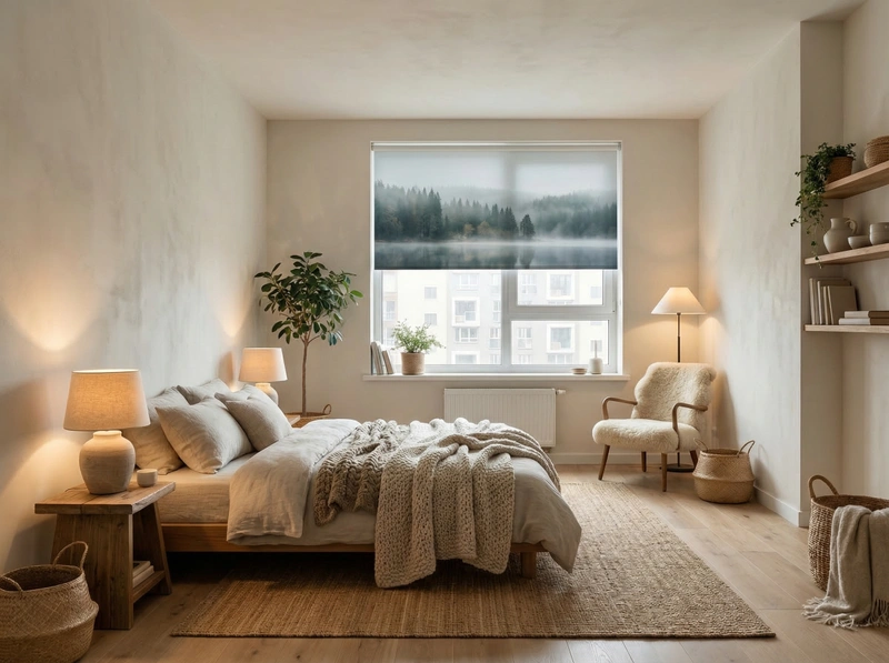 Дизайн интерьера в стиле Хюгге — Спальня от нейросети RoomGPT