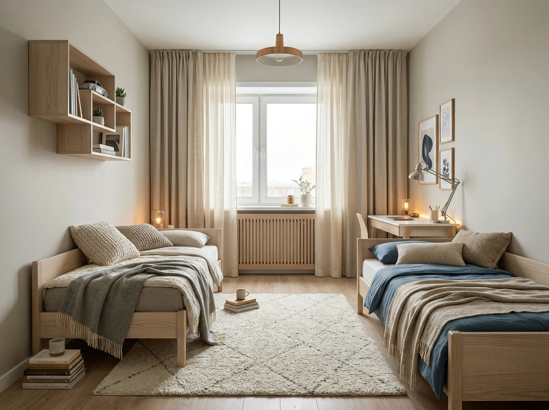 Дизайн интерьера в стиле Хюгге — Спальня от нейросети RoomGPT