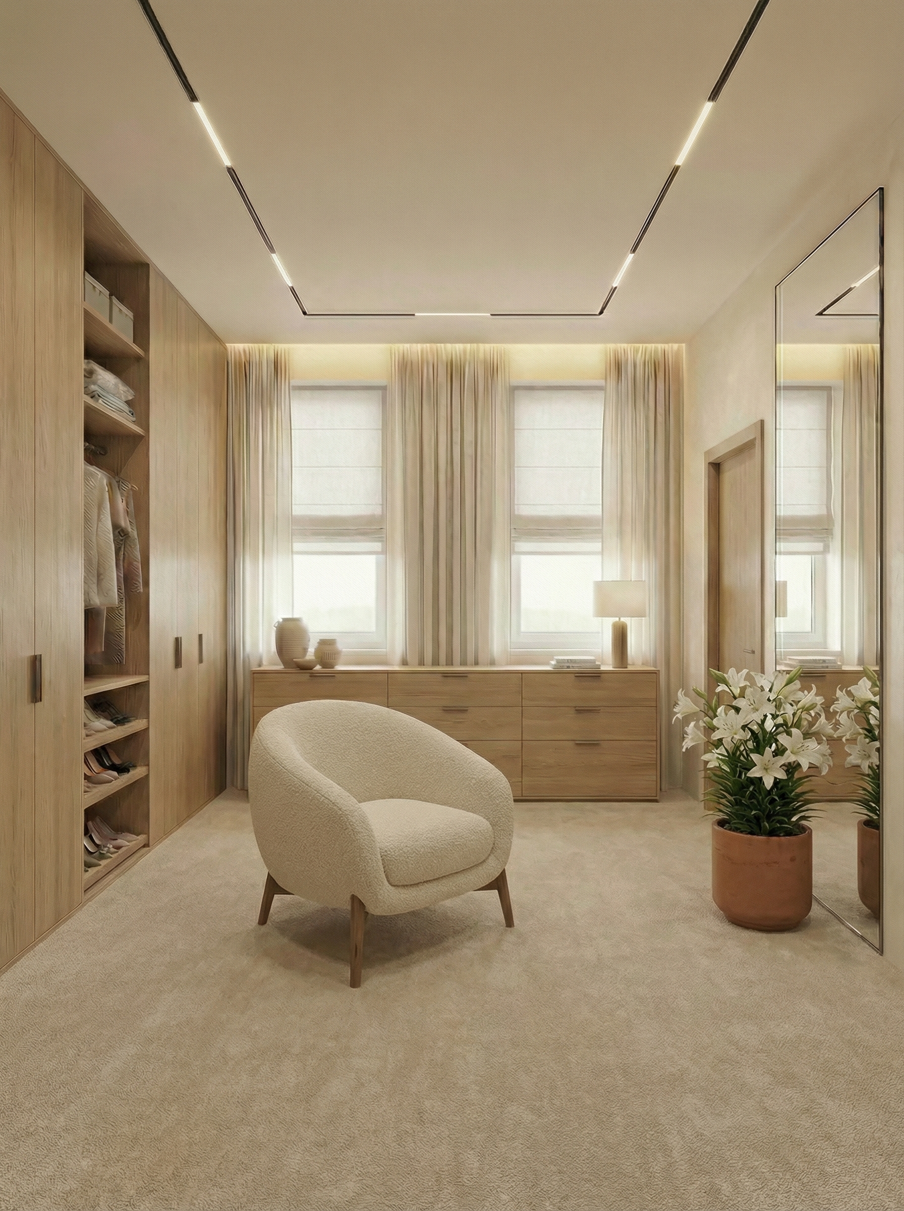 Дизайн гостиной в стиле Контемпорари — фото интерьера от нейросети RoomGPT