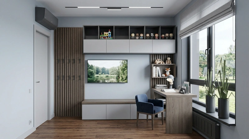 Дизайн интерьера в стиле Сканди — Детская от нейросети RoomGPT