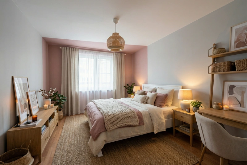 Дизайн интерьера в стиле Хюгге — Спальня от нейросети RoomGPT