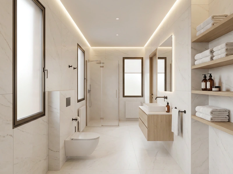 Дизайн интерьера в стиле Минимализм — Ванная от нейросети RoomGPT