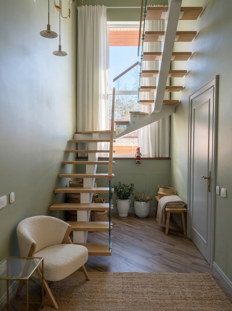 Дизайн интерьера в стиле Сканди — Гостиная от нейросети RoomGPT