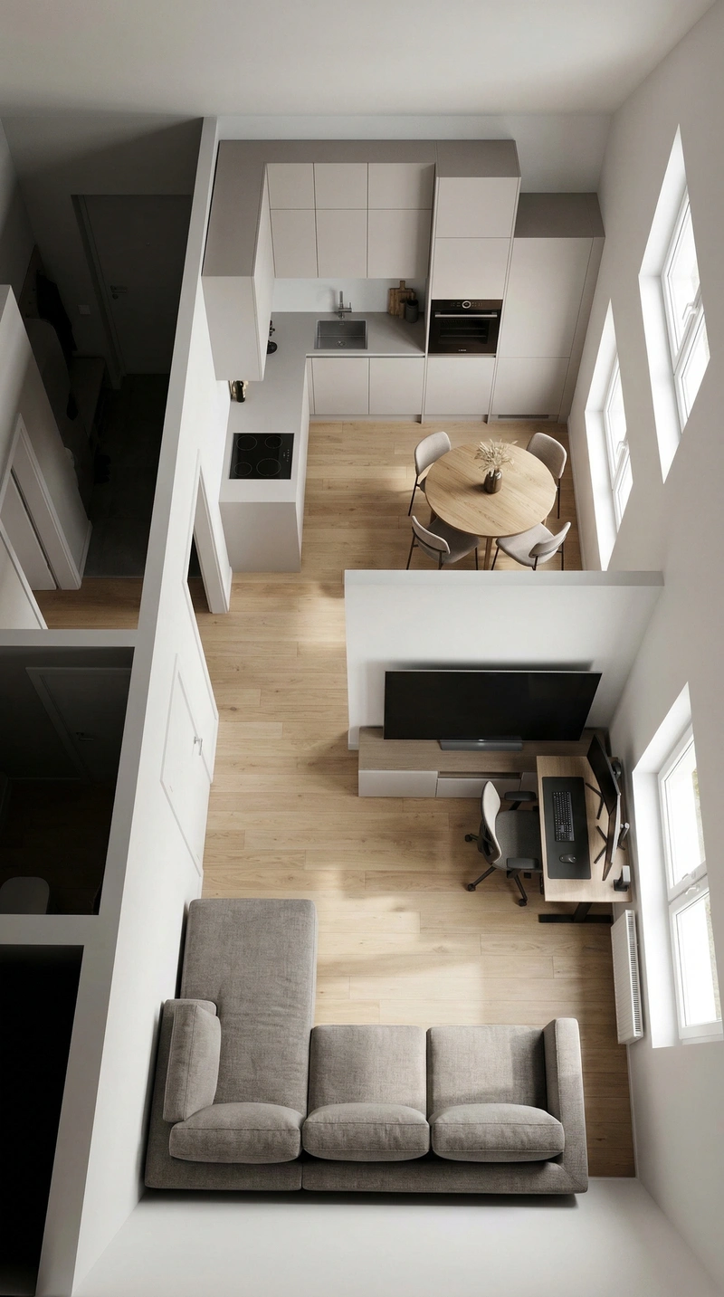 Дизайн кухни в стиле Без стиля — фото интерьера от нейросети RoomGPT