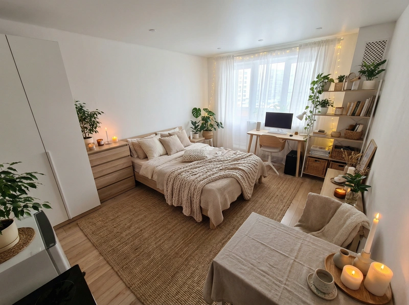 Дизайн интерьера в стиле Хюгге — Гостиная от нейросети RoomGPT